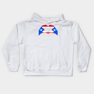 We Heart Puerto Rico Patriot Flag Series (Double) Kids Hoodie